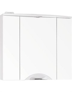 Зеркальный шкаф Жасмин 2 Люкс 80 с подсветкой белый ЛС 000010036 Style line