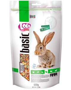 Basic корм для кроликов 600 гр Lolo pets