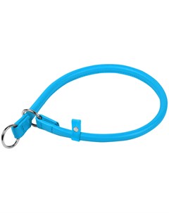 Ошейник удавка рывковый кожаный круглый для собак синий 8 мм 40 см WauDog Glamour 1 шт Collar