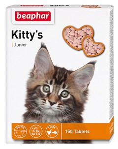 Лакомство Kitty s Junior для котят витаминизированное с биотином 150 шт Beaphar