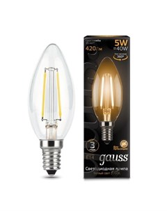 Лампа LED Filament Свеча E14 5W 420lm 2700К 103801105 Gauss
