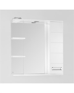 Зеркало шкаф Ирис 75 С белый Style line