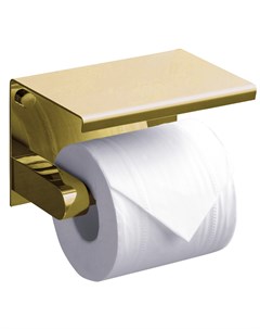 Держатель туалетной бумаги Edge ED77141 Gold с полкой для телефона золотой Rush