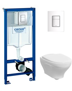 Комплект инсталляция Grohe Rapid SL 38772001 3в1 Унитаз Estetic Hygienic Flush белый Gustavsberg