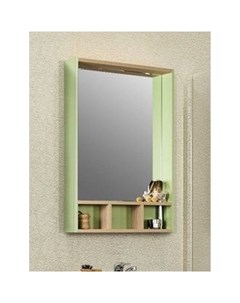 Зеркальный шкаф Йорк 60 салатовый дуб сонома 1A170102YOAJ0 Акватон
