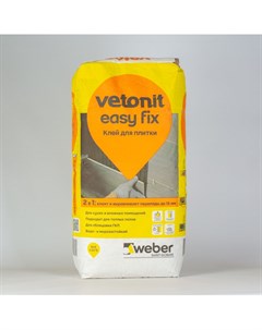 Клей для плитки easy fix для плитки и керамогранита С0 Т 25кг Weber.vetonit