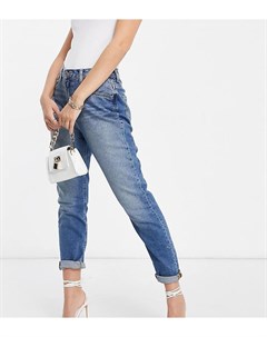 Узкие джинсы mom с высокой талией для миниатюрных ASOS DESIGN Petite hourglass с эффектом естественн Asos petite