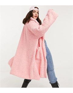 Длинное флисовое oversize пальто Daisy street plus