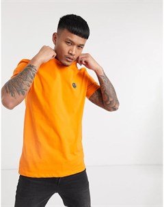 Оранжевая футболка Bershka
