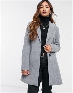 Темно серое строгое пальто Vero moda