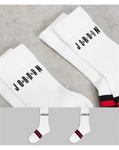 Набор из 2 пар белых носков Nike Legacy Jordan