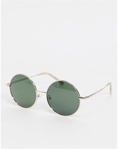 Позолоченные узкие солнцезащитные очки Nani Pilgrim