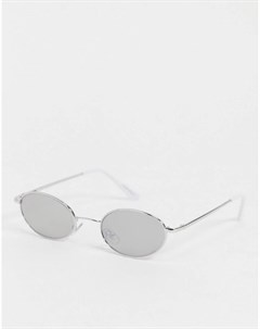 Серебристые круглые солнцезащитные очки в стиле 90 х Noisy may