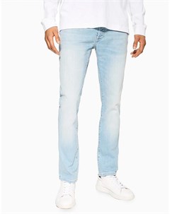 Светлые выбеленные джинсы скинни из эластичной ткани Topman