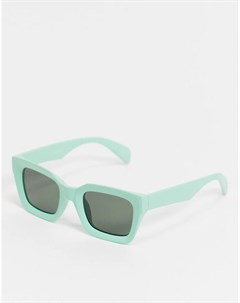 Солнцезащитные очки в зеленой квадратной оправе Asos design
