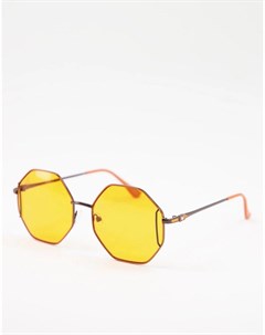 Женские квадратные солнцезащитные очки с оранжевыми линзами Jeepers peepers