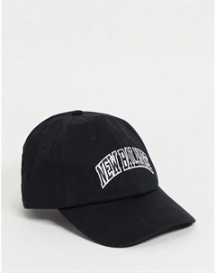 Черная кепка с логотипом в университетском стиле New balance