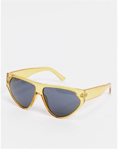 Желтые солнцезащитные очки в стиле унисекс с прямым верхом Jeepers peepers