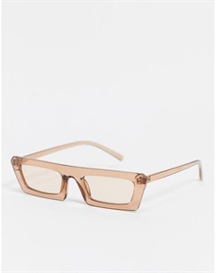 Женские солнцезащитные очки в коричневой оправе с плоским верхом Jeepers peepers
