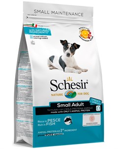 Dog Small Adult монобелковый для взрослых собак маленьких пород с рыбой 0 8 кг Schesir