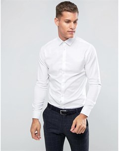Белая облегающая строгая рубашка из легко гладящейся ткани Selected homme