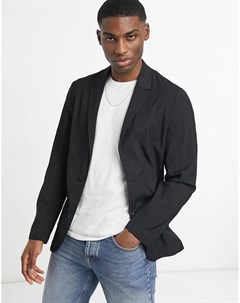 Черный мягкий классический пиджак зауженного кроя Asos design