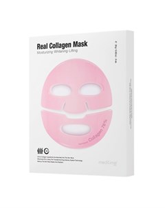 Лифтинг Маска Real Collagen Mask для Лица с Коллагеном 4 шт 26г Meditime