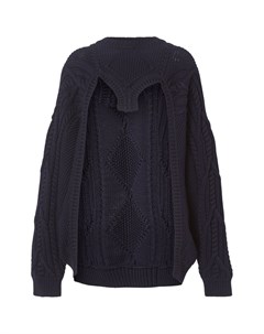 Темно серый асимметричный свитер Burberry