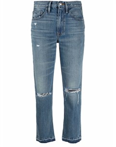 Укороченные джинсы с эффектом потертости Frame