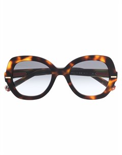Массивные солнцезащитные очки черепаховой расцветки Missoni eyewear