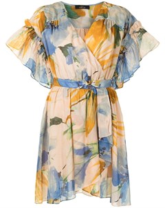 Платье с V образным вырезом и цветочным принтом Twinset