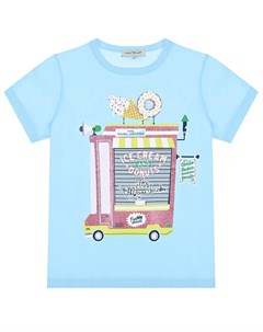 Голубая футболка с принтом мороженое детская The marc jacobs