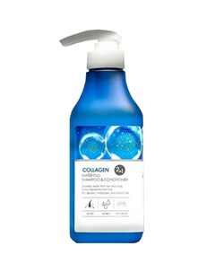 Шампунь кондиционер увлажняющий с коллагеном collagen water full shampoo conditioner Farmstay