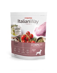 Беззерновой для собак малых пород с чувствительным пищеварением со свежей уткой 8 кг Italian way