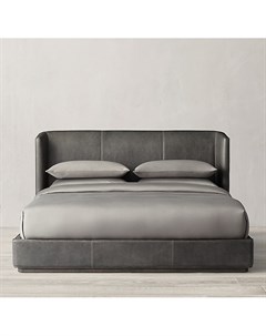 Кровать alessia leather серый 154x120x214 см Idealbeds