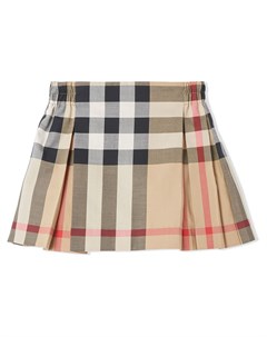 Плиссированная юбка в клетку Burberry kids