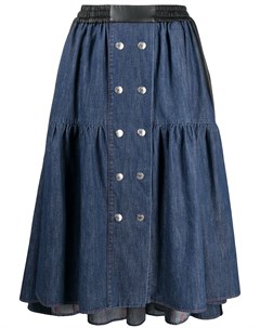 Джинсовая юбка со сборками Koché