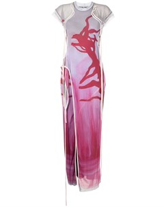 Прозрачное платье с абстрактным принтом Ottolinger