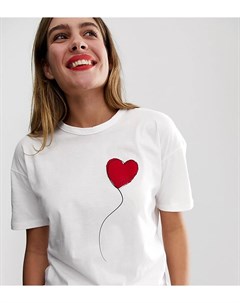Свободная футболка с принтом воздушного шарика сердца Wednesday's girl