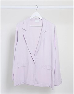 Пыльно лавандовый мягкий пиджак в винтажном стиле от комплекта из 3 предметов Asos design
