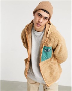 Плюшевый спортивный oversized худи с окантовкой и нейлоновым карманом ASOS Daysocial Asos design