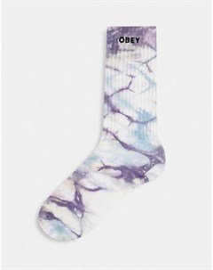 Фиолетовые носки с принтом тай дай Mountain Obey