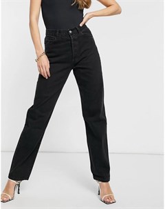 Черные джинсы свободного кроя в стиле 90 х с высокой посадкой Miss sixty