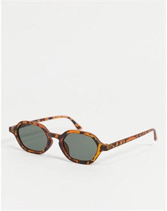 Женские квадратные солнцезащитные очки в тонкой черепаховой оправе Aj morgan