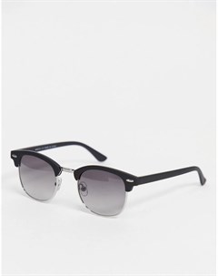 Черные солнцезащитные очки в стиле ретро River island