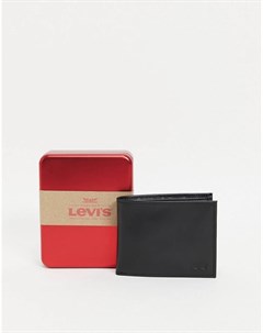 Черный кожаный бумажник с логотипом Levi's®