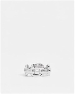 Эксклюзивное серебристое кольцо в форме цепочки Designb london