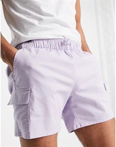 Сиреневые короткие шорты карго Asos design