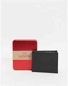 Черный кожаный бумажник с маленьким логотипом Levi's®