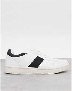 Белые с черным кроссовки в стиле ретро с полосками по бокам Аlba Rubi